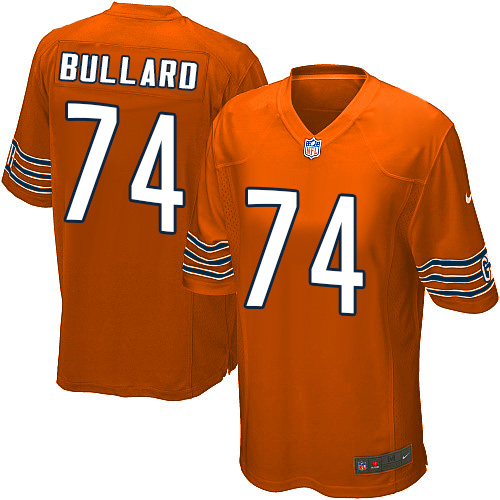 Men's Game Jonathan Bullard Nike Jersey Orange Alternate - #74 NFL Chicago Bears